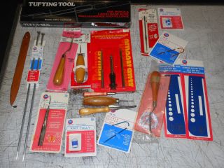 Crocheting and Knitting Supplies Tools Lot Complete