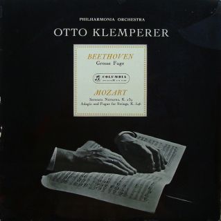 Klemperer Beethoven Grosse Fugue Mozart K 546 Columbia 33CX 1438