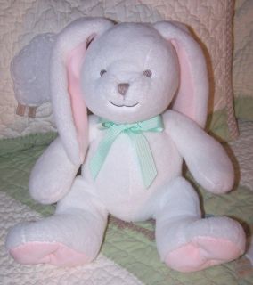 Koala Baby White Pink Plush Stuffed Bunny Rabbit w Stitched Eyes 9