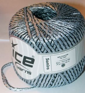 ICE * Yarns knitting supplies Samira ribbon yarn 50gr ball metallic