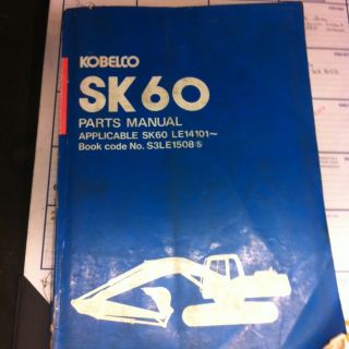 Kobelco SK60 Excavator Parts Manual Catalog