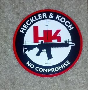 Heckler and Koch HK Firearms Sticker Decal 4 inch Round