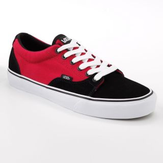Vans Kress Mens Skate Shoes Sz 12 Black Red Suede