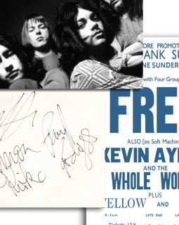 Paul Kossoff Rodgers Free Poster Autograph Display 70S