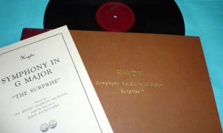 Haydn No 94 Surprise Boston Koussevitzky RCA 78s Nice