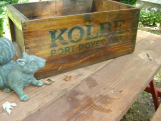Vintage Wood Crate Shipping Box Kolbe Port Dover Ont