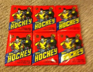 82 Topps Hockey Unopened Wax Pack Lot of 6 Packs Kurri Rookie