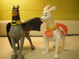 Krypto the Superdog and Ace the Bathound Figurines 2004 Mattel Great