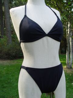 LA BLANCA Rod Beattie Swimwear Womens Black Bikini Swim Suit USA Nylon