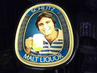 Schlitz Malt Liquor Beer Sign Oval Shape RARE