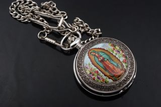 *Beautiful Our Lady Of Guadalupe Pocket watch / Medal Roman Catholic
