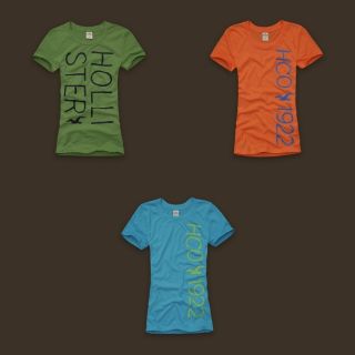 2011 Hollister Womens Graphic Laguna Hills Tee T Shirt Top Green