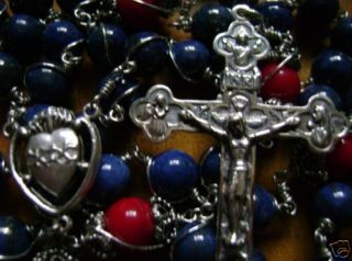 Sterling Silver Rosary Wire Wrapped Lapis Lazuli Bead