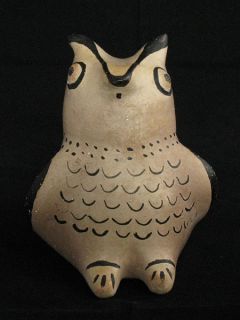 Owl Pottery Figure Lacks Markings Southwestern US