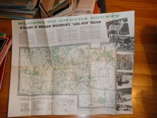 Oneida County Wisconsin Map Rhinelander Lake Tomahawk