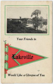 1913 Lakeville New Jersey NJ Vintage Pre Linen Postcard