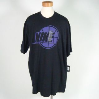 Lamar Odom Nike Black and Purple Basketball Tee Size 3XLT
