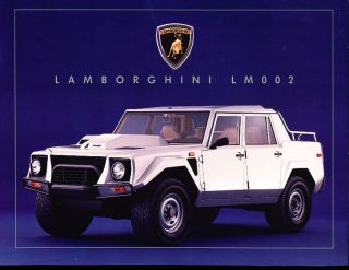 1986 1987 Lamborghini LM002 Sales Brochure Promo Piece