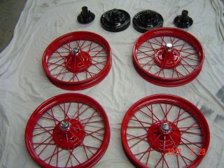 1926 27 Model T Ford Wire Wheels and Hubs