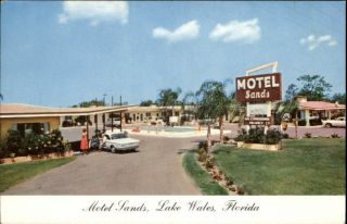 Lake Wales FL Motel Sands Postcard