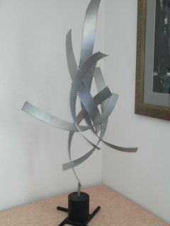 CONTEMPORARY GEOMETRIC ABSTRACT LARGE METAL SCULPTURE MODERNISM CUBISM