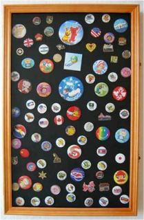 Large Lapel Pin Medal Buttons Patches Ribbon Display Case Shadow Box