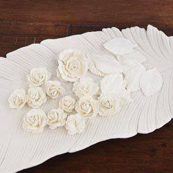 Prima Laraine Pearl White Fabric Flowers 557645