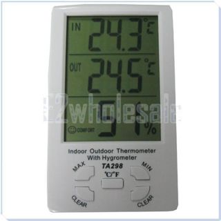 Large LCD Display Indoor Outdoor Digital Thermometer with Hygrometer