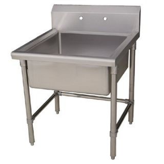 25 Stainless Steel Laundry Utility Sink w Adjustable Legs