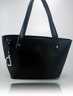 Lauren by Ralph Lauren Womens Handbag Black Leather Newbury Shopper