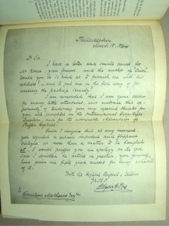 Edgar Allan Poe and Laurence Sterne Letters 2 Vols Ltd Signed