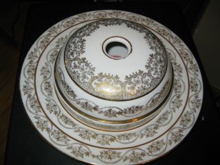 Fondeville Laurelton Ware Plate and Coverl Bowl Fine China