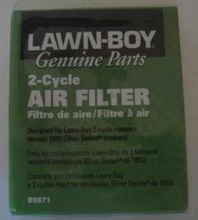Lawn Boy Genuine Parts 2 Cycle Air Filter Lawnmower Mower 89871