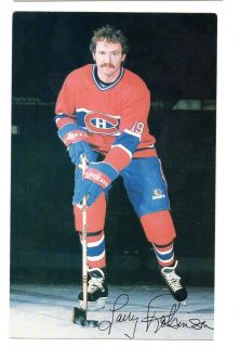 1984 85 Larry Robinson Montreal Canadiens Team Issue Photo Postcard