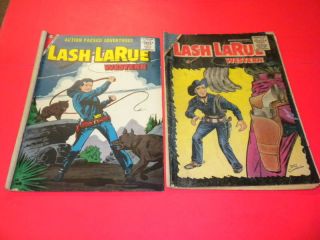 Lash LaRue Western 57 and 63 Charlton Comics Lot