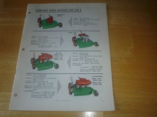 1957 Lawn Boy Lawn Mower Parts Catalog Manual List