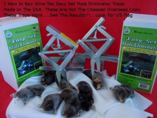 In Box Wire Tek Easy Set Mole Eliminator Traps Pest Control Lawn Care