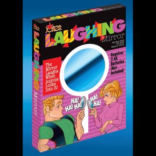 Deluxe LAUGHING HAND MIRROR Funny Laugh Sound Box Gag Joke Toy Motion
