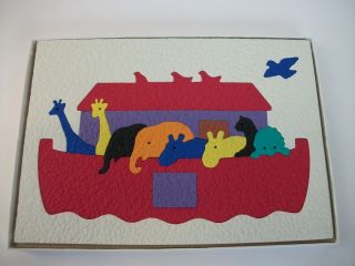 Vintage Lauri Early Learning Crepe Rubber Noahs Ark Puzzle with Box
