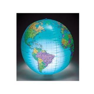 Learning Resources LER2443 Inflatable Lightup Globe 12 in Diameter