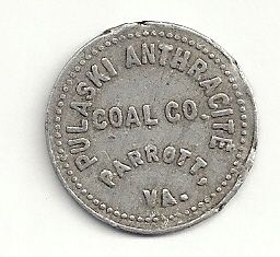 Parrott VA Pulaski Anthracite Coal Co 10c Token