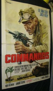 Original 1968 Commandos Italian 39x55 Lee Van Cleef