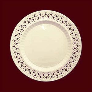 New Leeds Pottery Creamware Large Pierced Dinner Plate