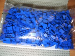 500 New Lego Blue Blocks Bricks 1 x 2 x 1