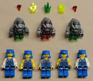 Lego Power Miners Rock Monster Minifig Guys Men Lot