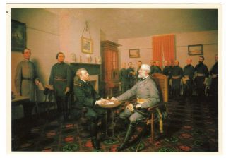 Generals LEE & GRANT Appomattox Courthouse April 1865 VA Guillaume
