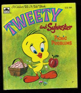 Vintage Tweety and Sylvester Picnic Problems Tell A Tale Whitman Book