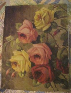 Leonard Still Life Floral Painting Roses Listed New York