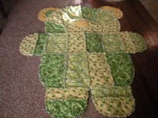 Hand Made Bear Shaped Quilted Blanket