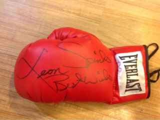 Leon Spinks Autographed Boxing Glove Muhammad Ali